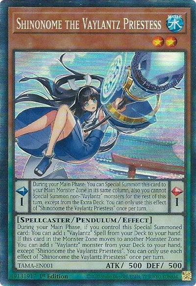 Shinonome the Vaylantz Priestess (Collector's Rare) [TAMA-EN001-CR]