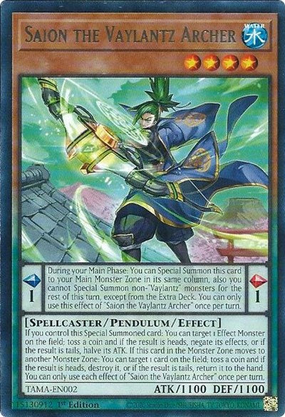 Saion the Vaylantz Archer (Rare) [TAMA-EN002-R]