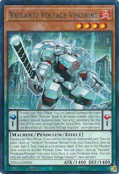 Vaylantz Voltage Viscount (Rare) [TAMA-EN006-R]