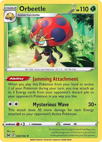 Orbeetle - 020/196 (Holo Rare) [LOR-020-HR]