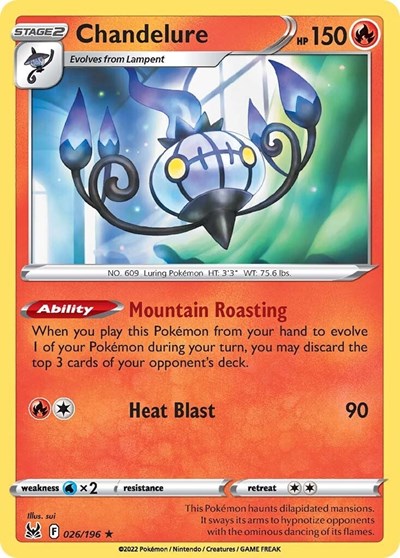 Chandelure - 026/196 (Holo Rare) [LOR-026-HR]