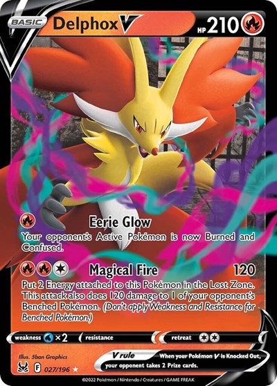 Delphox V - 027/196 (Ultra Rare) [LOR-027-UR]