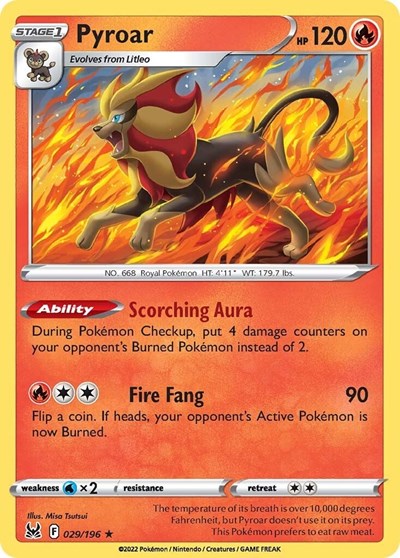 Pyroar - 029/196 (Holo Rare) [LOR-029-HR]