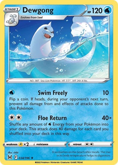 Dewgong - 034/196 (Rare) [LOR-034-R]
