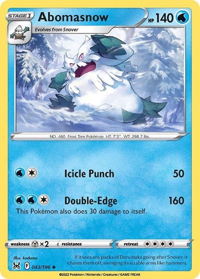 Abomasnow - 043/196 (Uncommon) [LOR-043-U]