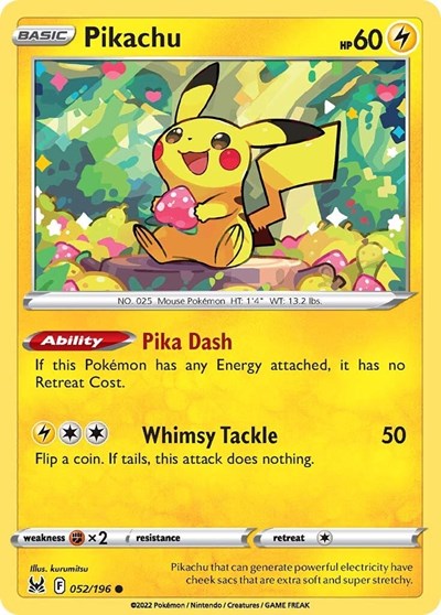 Pikachu - 052/196 (Common) [LOR-052-C]