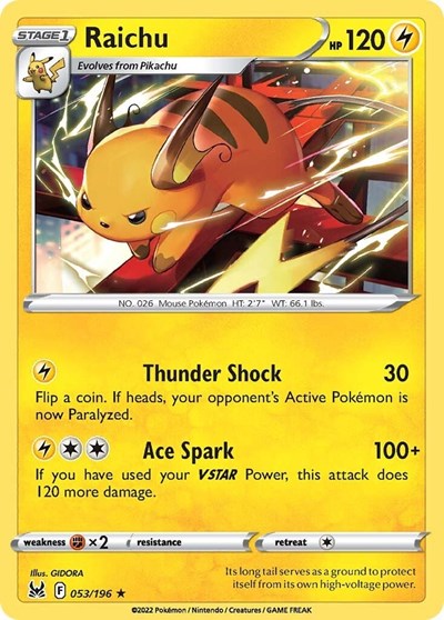 Raichu - 053/196 (Rare) [LOR-053-R]