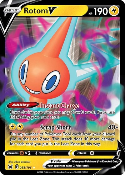 Rotom V - 058/196 (Ultra Rare) [LOR-058-UR]