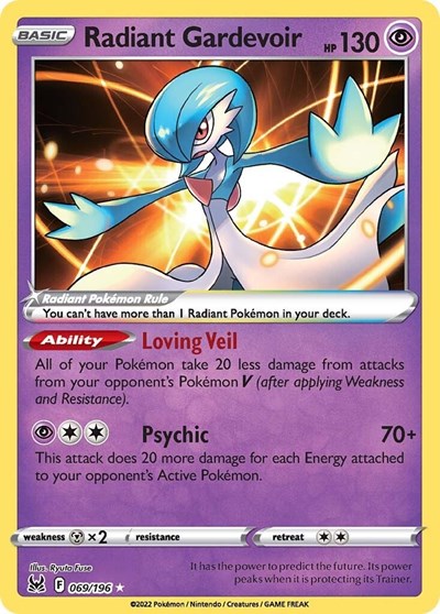 Radiant Gardevoir - 069/196 (Radiant Rare) [LOR-069-RR]