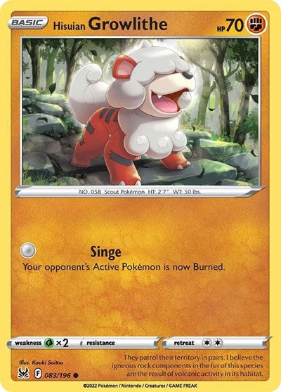 Hisuian Growlithe - 083/196 (Common) [LOR-083-C]