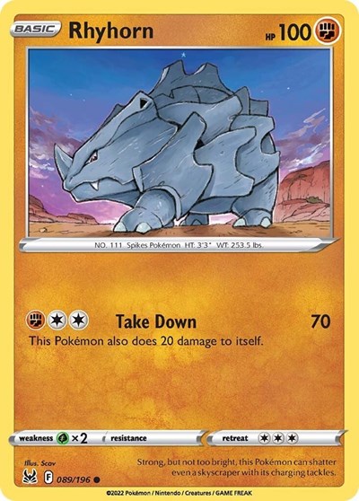 Rhyhorn - 089/196 (Common) [LOR-089-C]