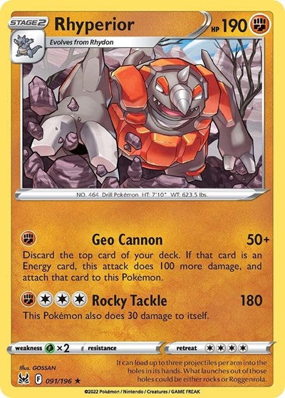 Rhyperior - 091/196 (Rare) [LOR-091-R]