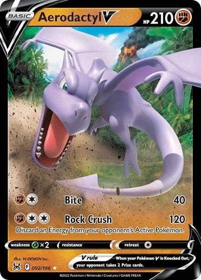 Aerodactyl V - 092/196 (Ultra Rare) [LOR-092-UR]