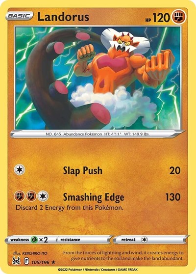 Landorus - 105/196 (Rare) [LOR-105-R]