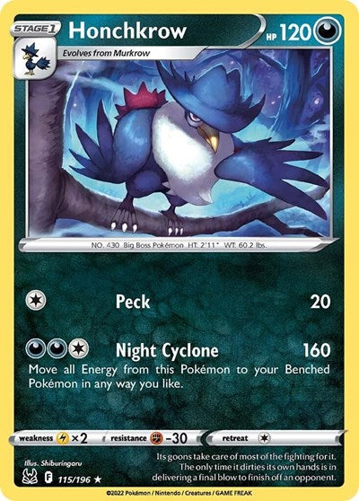 Honchkrow - 115/196 (Rare) [LOR-115-R]
