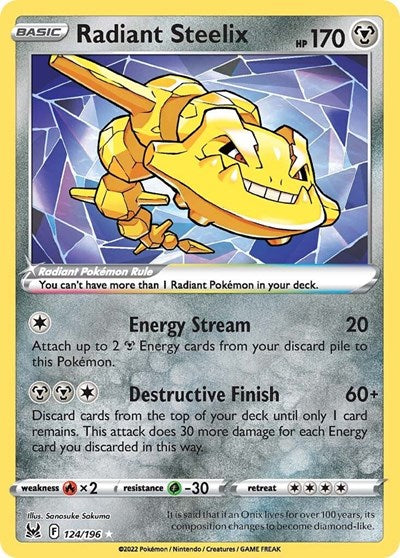 Radiant Steelix - 124/196 (Radiant Rare) [LOR-124-RR]
