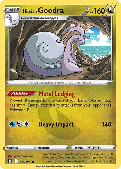Hisuian Goodra - 134/196 (Holo Rare) [LOR-134-HR]