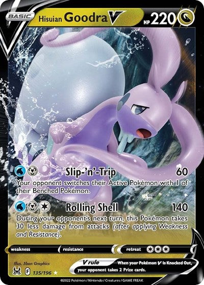 Hisuian Goodra V - 135/196 (Ultra Rare) [LOR-135-UR]