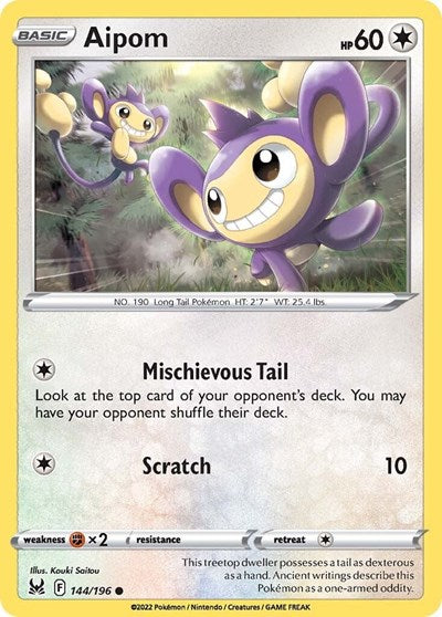 Aipom - 144/196 (Common) [LOR-144-C]