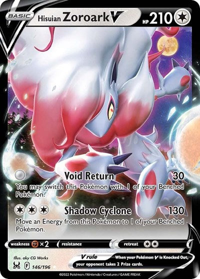 Hisuian Zoroark V - 146/196 (Ultra Rare) [LOR-146-UR]