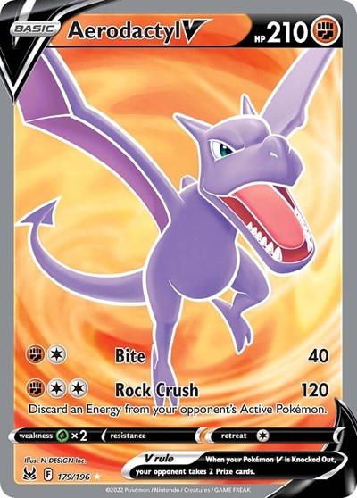Aerodactyl V - 179/196 (Ultra Rare) [LOR-179-UR]