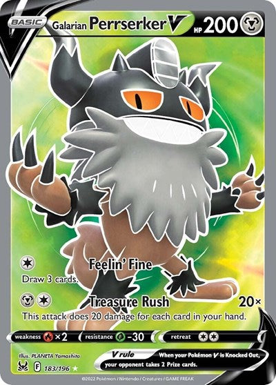 Galarian Perrserker V - 183/196 (Ultra Rare) [LOR-183-UR]