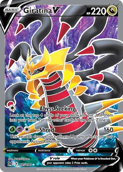 Giratina V - 185/196 (Ultra Rare) [LOR-185-UR]