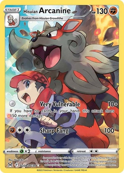Hisuian Arcanine - TG08/TG30 (Ultra Rare) [LOR-TG08-UR]