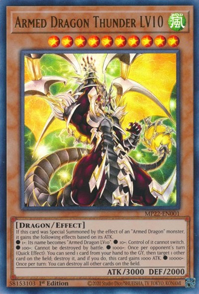 Armed Dragon Thunder LV10 (Ultra Rare) [MP22-EN001-UR]