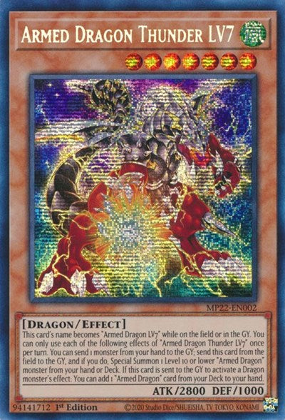 Armed Dragon Thunder LV7 (Prismatic Secret Rare) [MP22-EN002-PrSR]