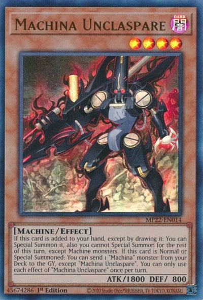 Machina Unclaspare (Ultra Rare) [MP22-EN014-UR]