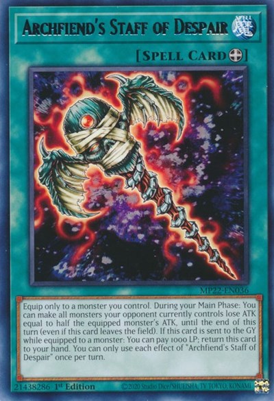 Archfiend's Staff of Despair (Rare) [MP22-EN036-R]