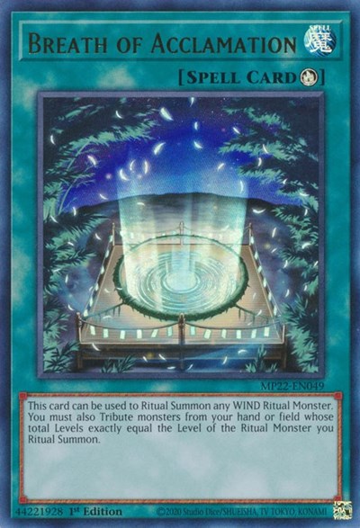 Breath of Acclamation (Ultra Rare) [MP22-EN049-UR]