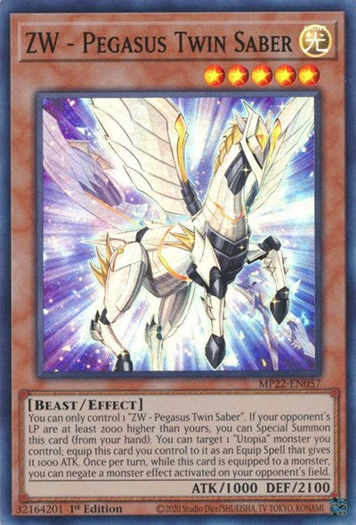 ZW - Pegasus Twin Saber (Super Rare) [MP22-EN057-SuR]