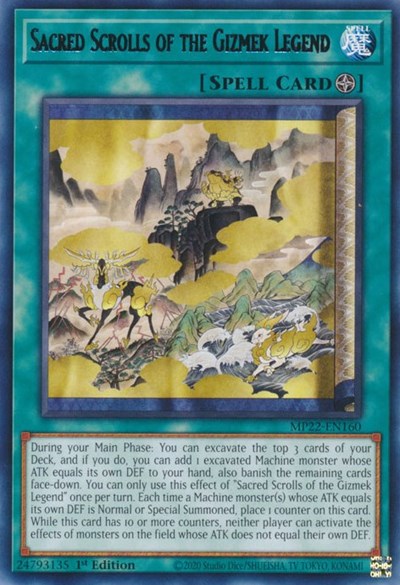 Sacred Scrolls of the Gizmek Legend (Rare) [MP22-EN160-R]