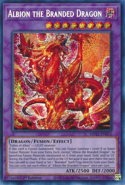 Albion the Branded Dragon (Prismatic Secret Rare) [MP22-EN076-PrSR]