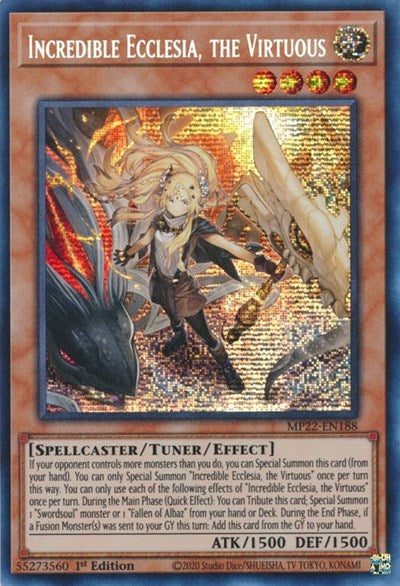 Incredible Ecclesia, the Virtuous (Prismatic Secret Rare) [MP22-EN188-PrSR]