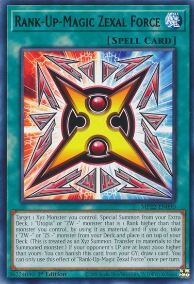 Rank-Up-Magic Zexal Force (Rare) [MP22-EN090-R]