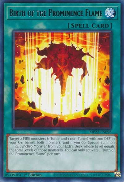 Birth of the Prominence Flame (Rare) [MP22-EN098-R]