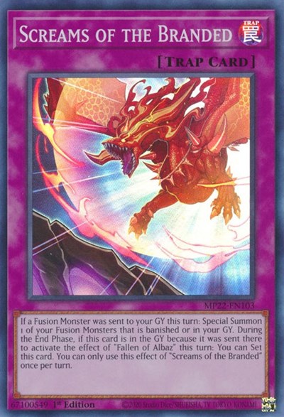 Screams of the Branded (Super Rare) [MP22-EN103-SuR]