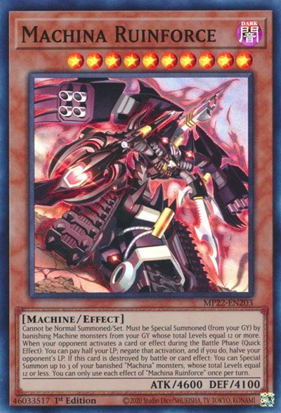 Machina Ruinforce (Super Rare) [MP22-EN203-SuR]