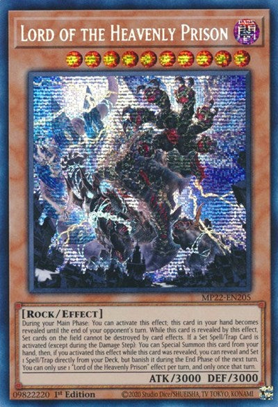 Lord of the Heavenly Prison (Prismatic Secret Rare) [MP22-EN205-PrSR]