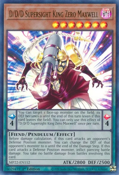 D/D/D Supersight King Zero Maxwell (Ultra Rare) [MP22-EN112-UR]