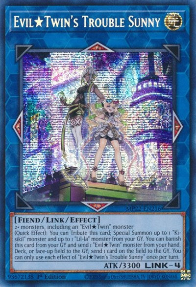 Evil Twin's Trouble Sunny (Prismatic Secret Rare) [MP22-EN216-PrSR]