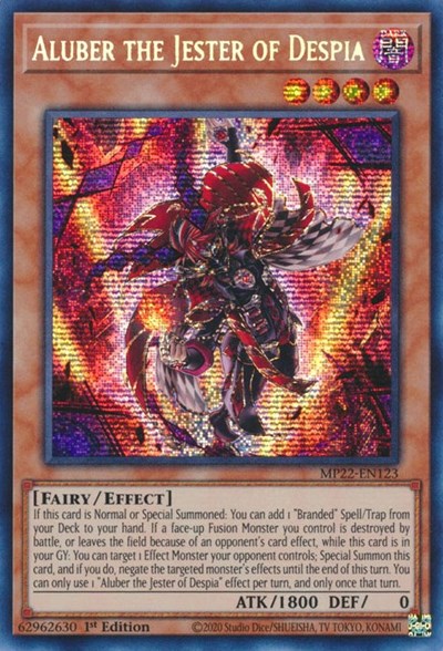 Aluber the Jester of Despia (Prismatic Secret Rare) [MP22-EN123-PrSR]