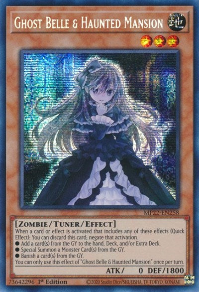 Ghost Belle & Haunted Mansion (Prismatic Secret Rare) [MP22-EN258-PrSR]