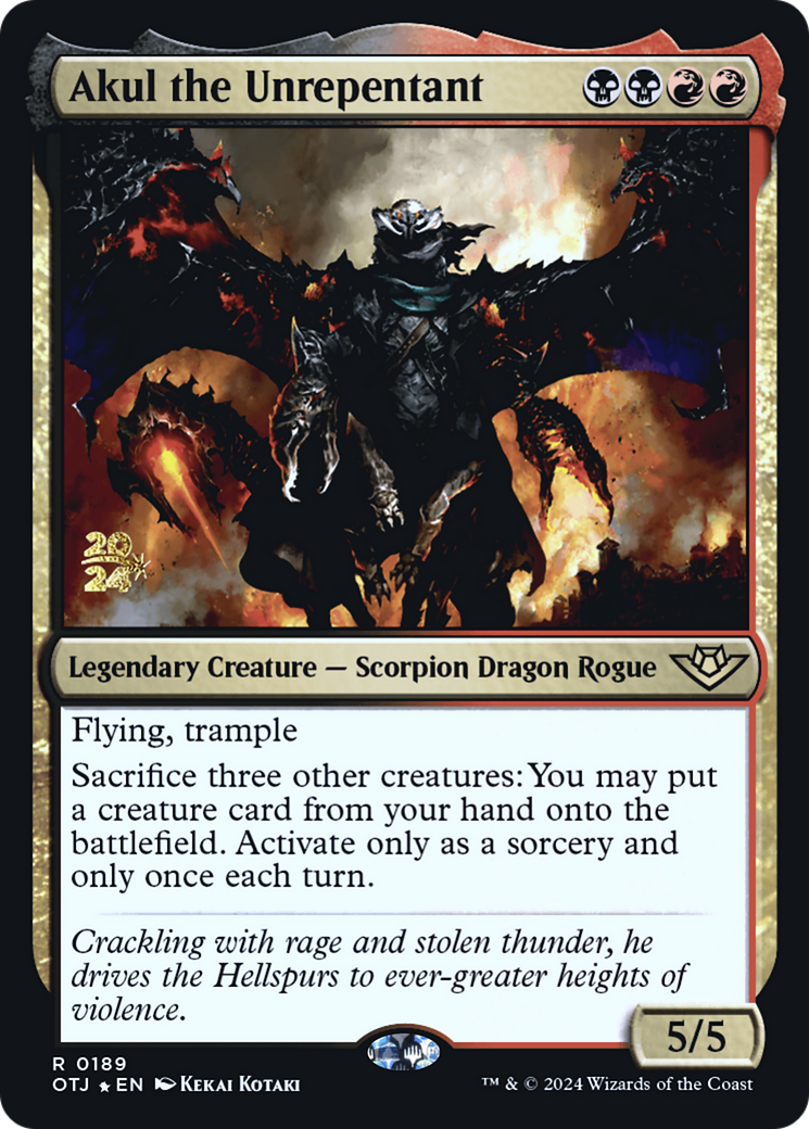 Akul the Unrepentant - Prerelease Promo [POTJ-189s]
