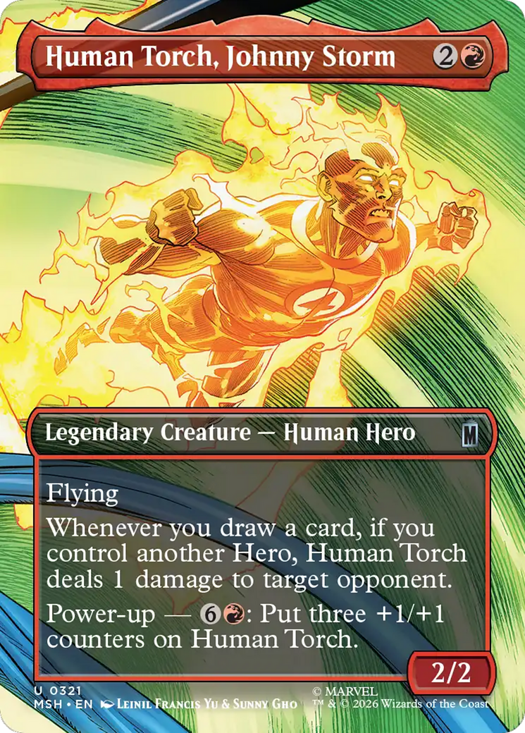 Human Torch, Johnny Storm - Borderless [MSH-321]