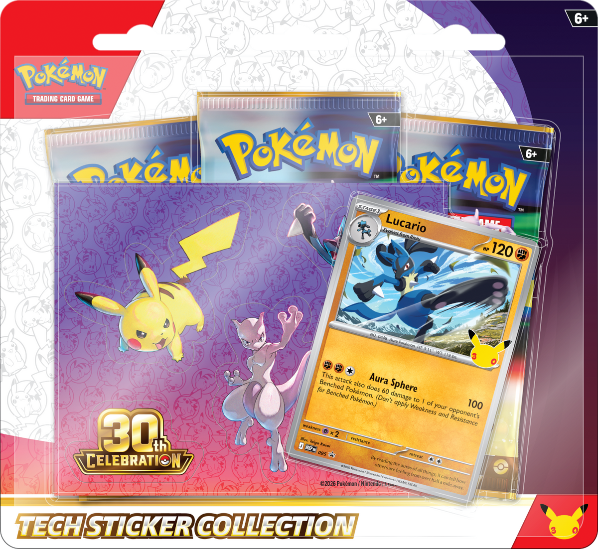 Pokémon TCG: 30th Celebration - Tech Sticker Collection - Lucario Promo