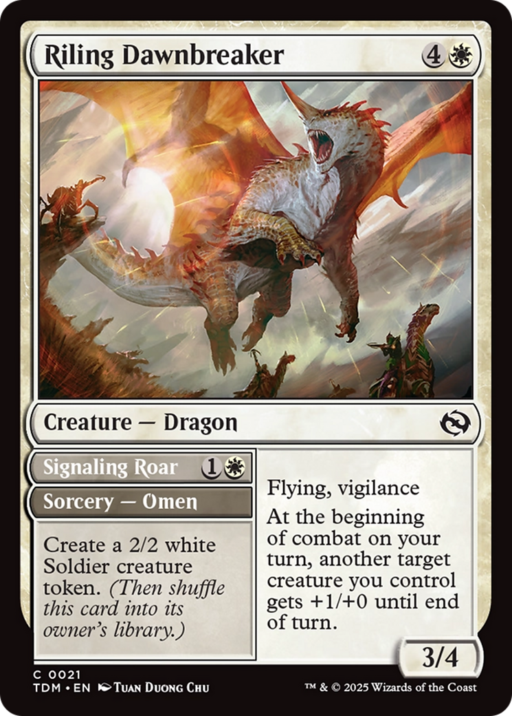 Riling Dawnbreaker // Signaling Roar [TDM-21]